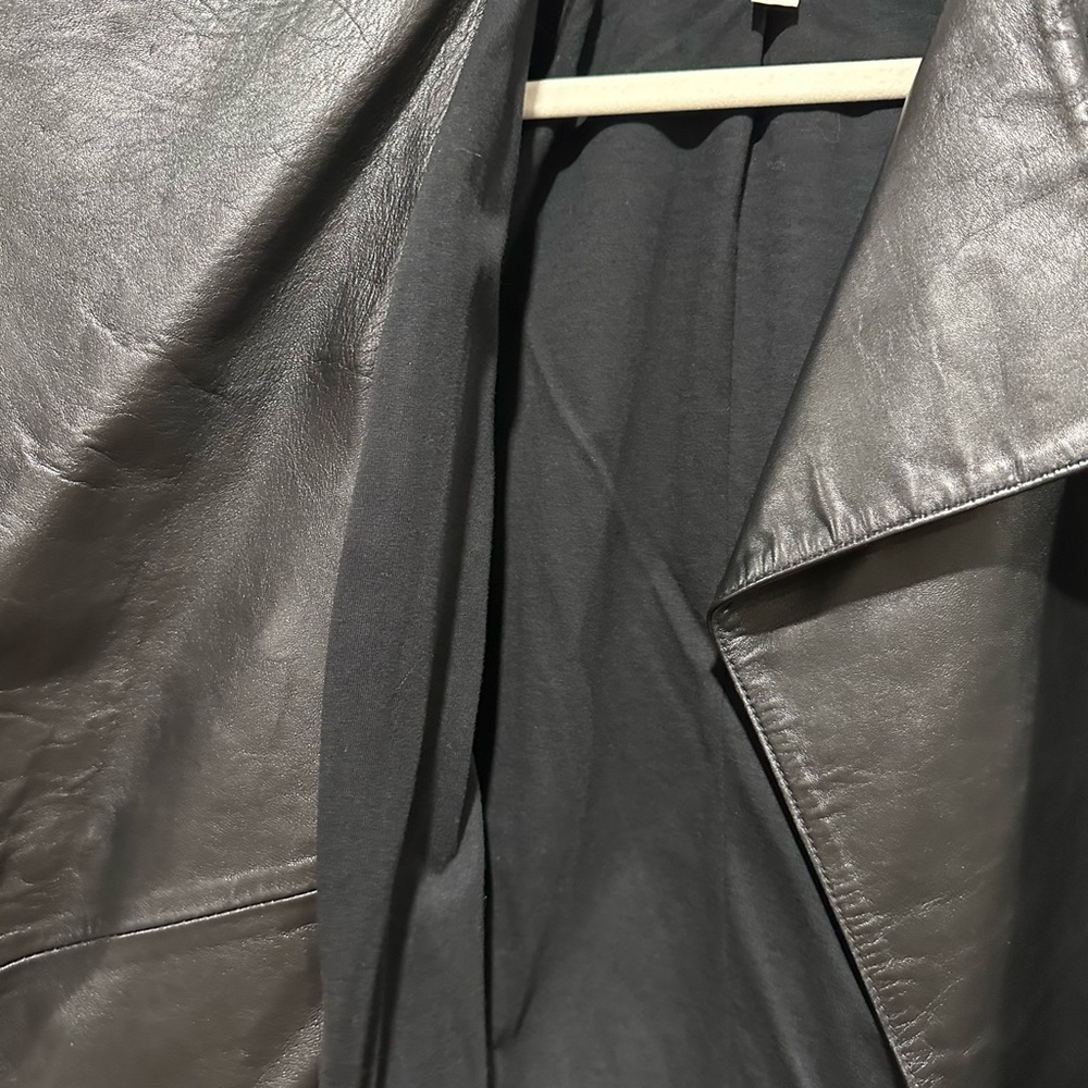Nordstrom Black Leather Moto Jacket - Picture 3 of 14